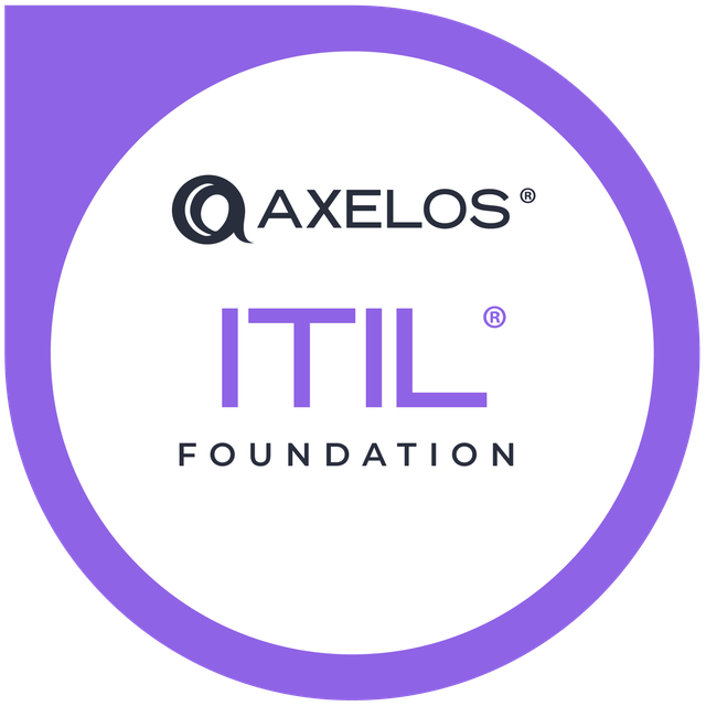 ITIL 4 Foundation certification badge